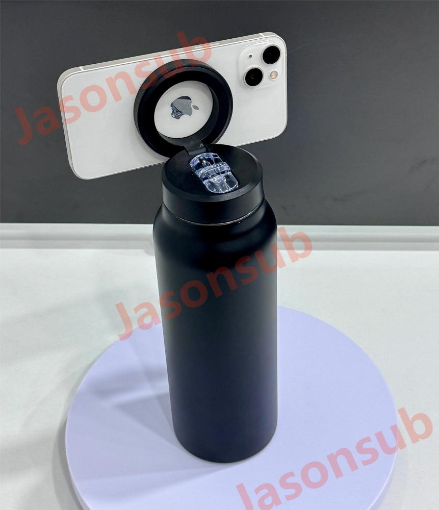 24OZ Water Bottle That Magnetically Holds Your Phone+ Free Magnetic Booster Ring