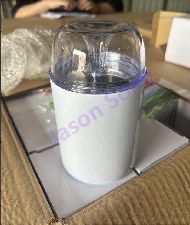10/24OZ White Sublimation Fatty Tumblers With Dome Lids