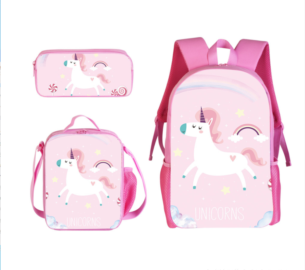 Back To School Kit Sublimation Blank Backpack Lunch Box And Pencil Cases
