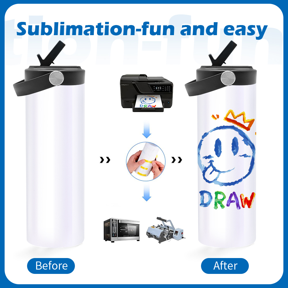 20OZ White Sublimation Tumblers With Dual Lids #A Shipped From US Warehouse