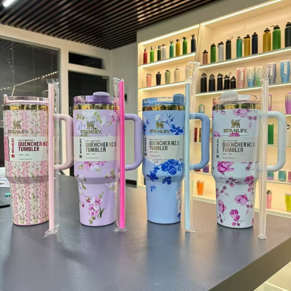 40OZ  Flower Desgn Mugs Shipped From China