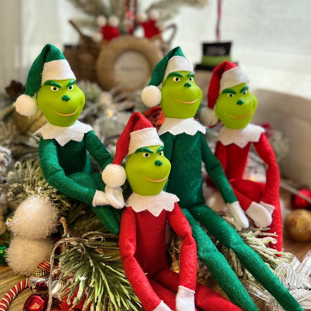 Chinese Warehouse Christmas PVC 32*9cm Grinch ELF Doll