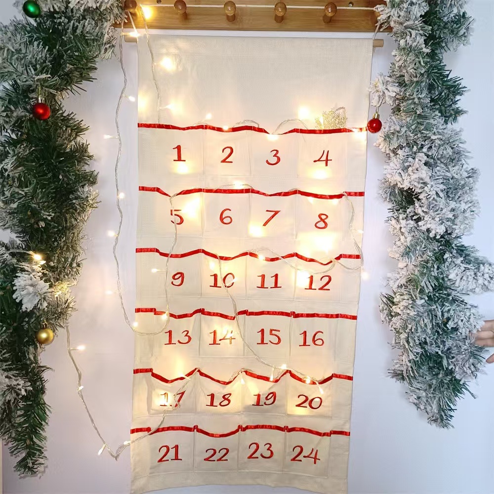 Chinese Warehouse Christmas Linen Christmas Calendar Shipped By Air