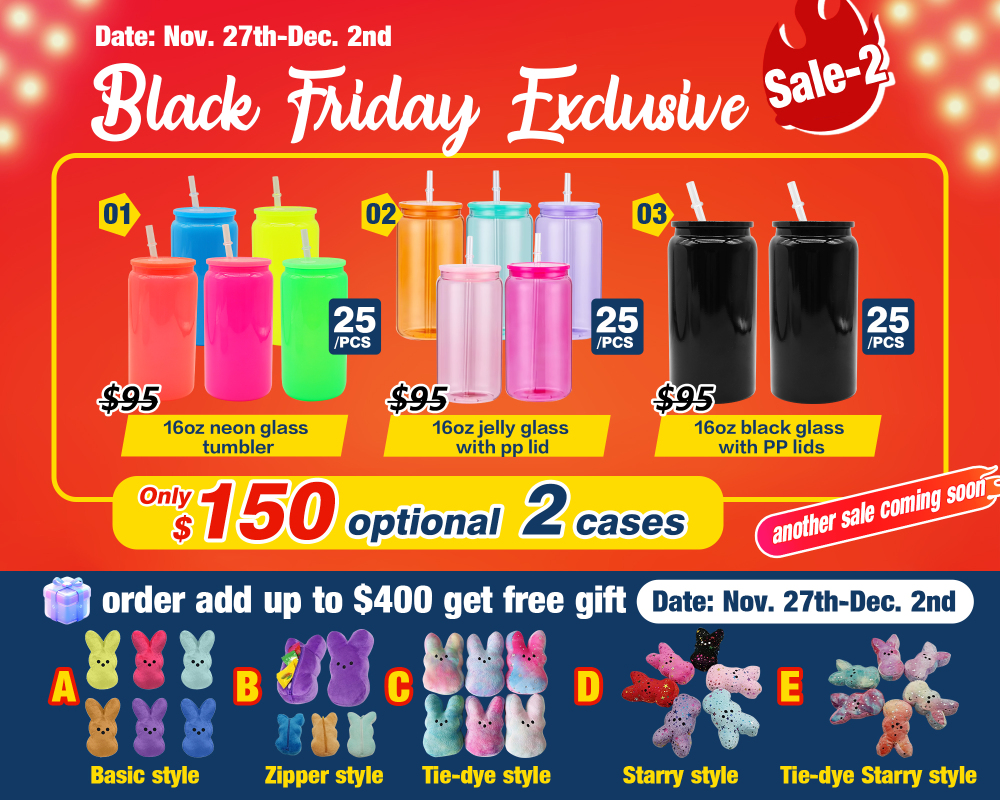 Black Friday Sale For 16OZ Glass Tumblers