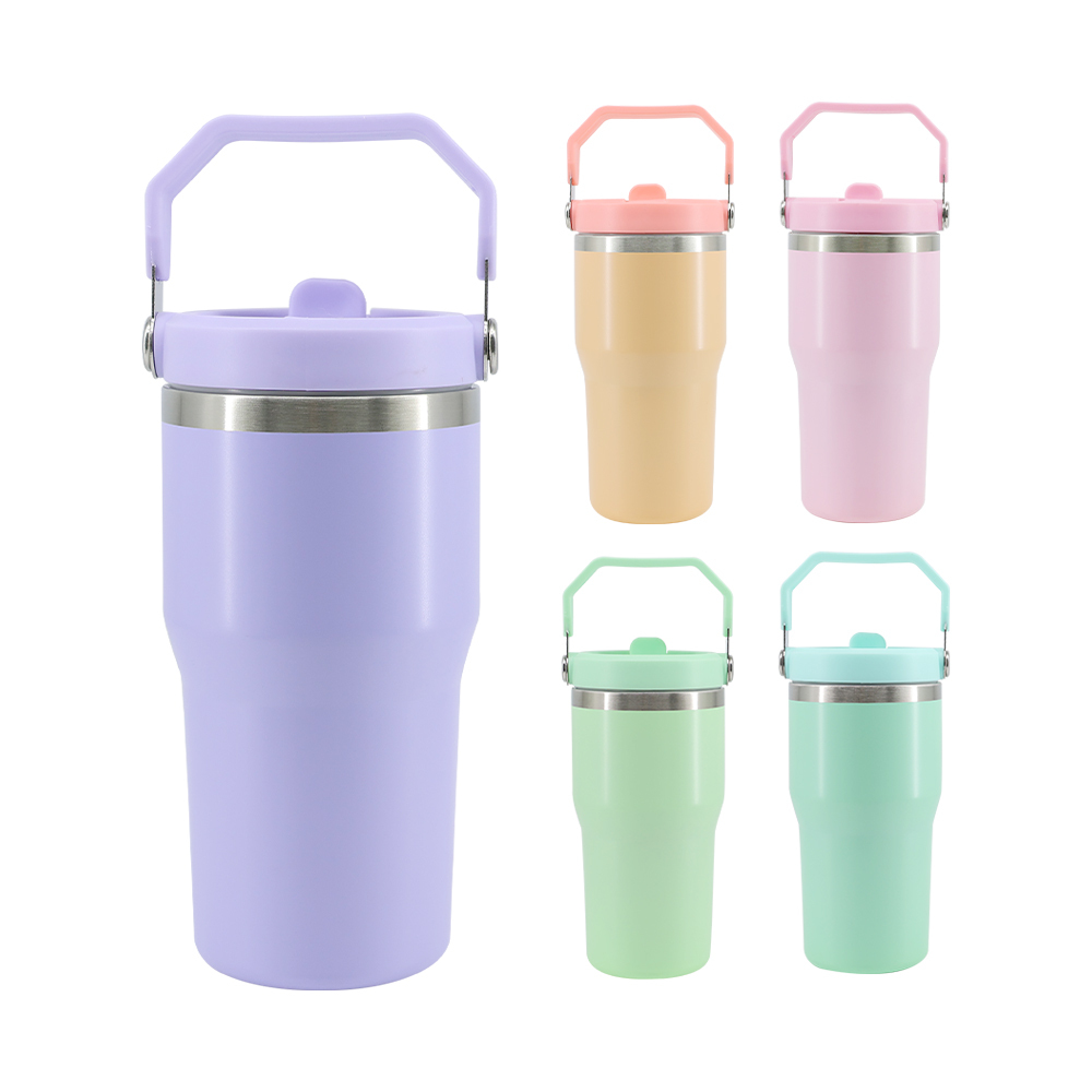 20OZ Kid Sublimation Mugs With Handle Macaron Colors