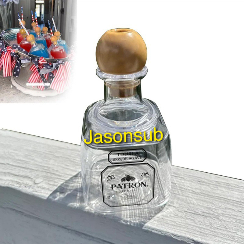 375ml Reusable Mini Patron Tequila Bottles With Straws Shipped From China