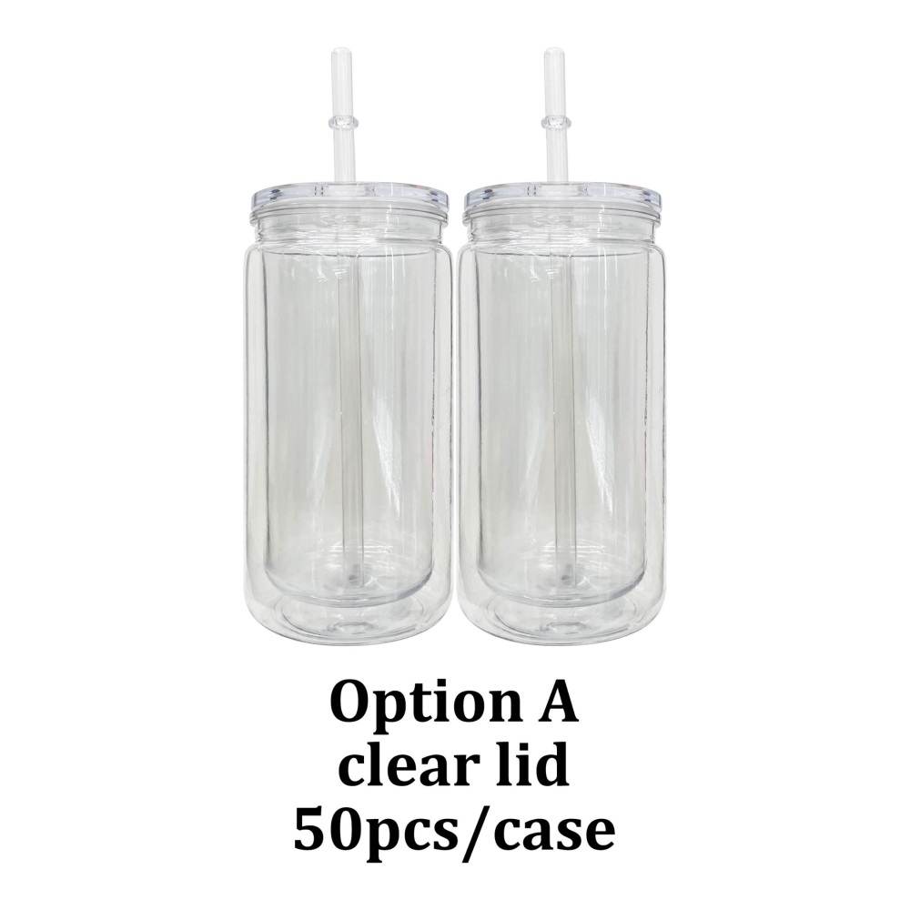 16OZ Plastic Snowglobe Cup With Straws Shipped From USA Warehouse