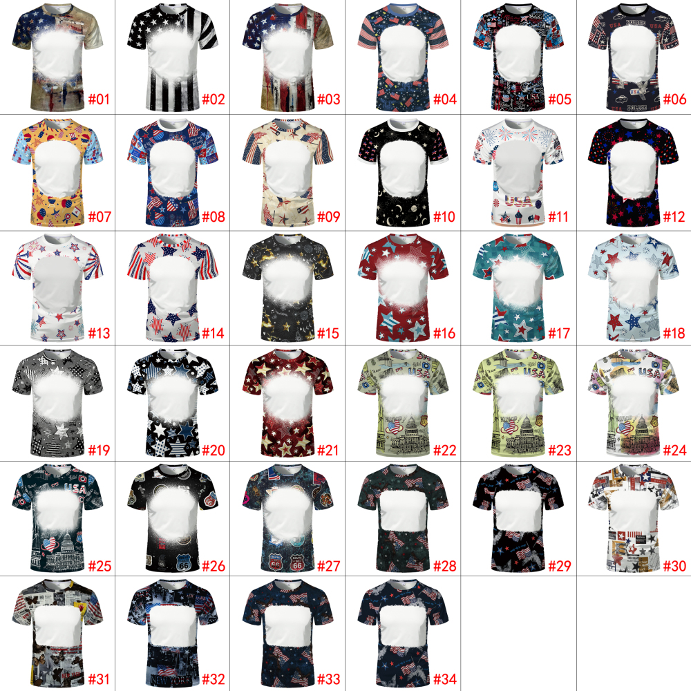 Sublimation Bleached T Shirts Different Colors Shipped From China