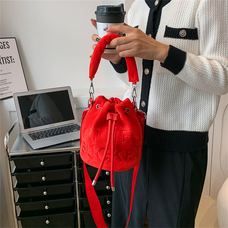 Lady's Stylish Plush Handle Bag Shipped From China By Sea