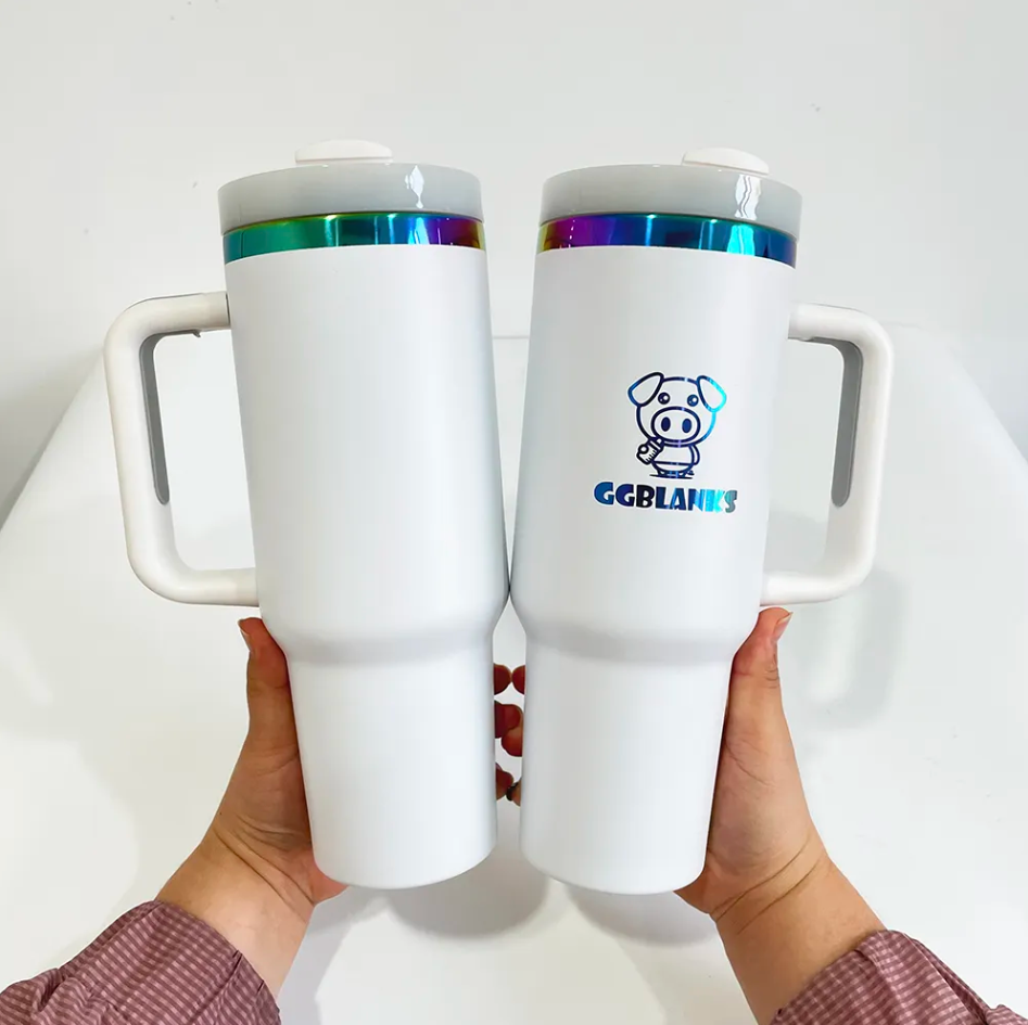 40OZ Mixed Color Electroplated Rainbow Plated Mugs