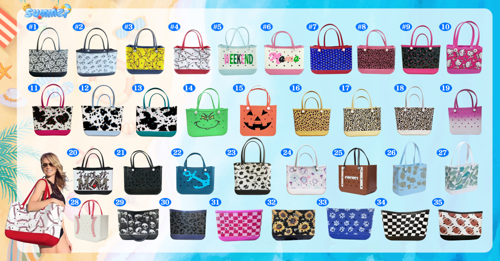 Medium/Large Size EVA Beach Bag With Patterns Shipped From China Warehouse