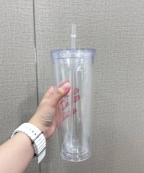 24OZ Plastic Snow Globe Double Wall Cups
