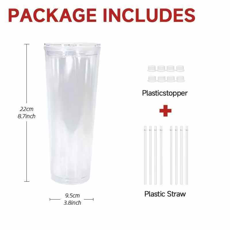 24OZ Plastic Snow Globe Double Wall Cups