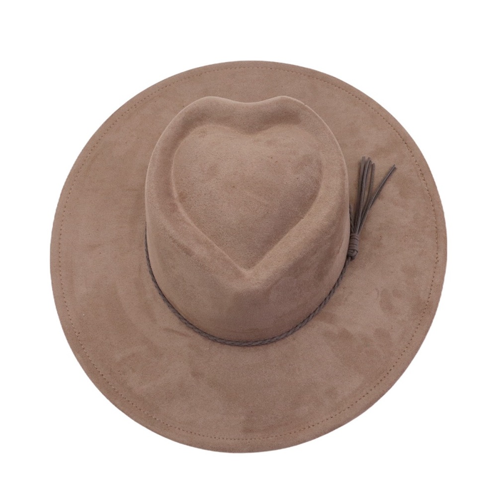 100 Percent Polyester Heart-shaped Tassel Wide Brim Hat Shipped From China