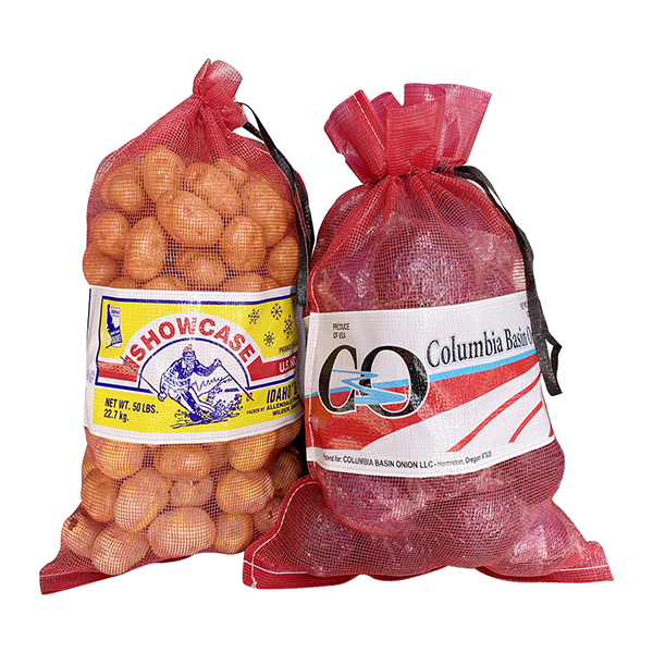 25KG 50lb Onion Leno Mesh Bag With LOGO