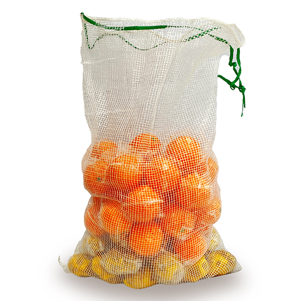 Bolsas de rafia reutilizables impresión de frutas 45x40+20cm. 100 uds.