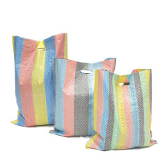 OEM Custom handle pp woven shopping bag