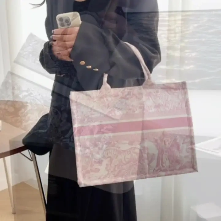 Custom Logo Eco Friendly luxury reusable fashion canvas handbag tote bag