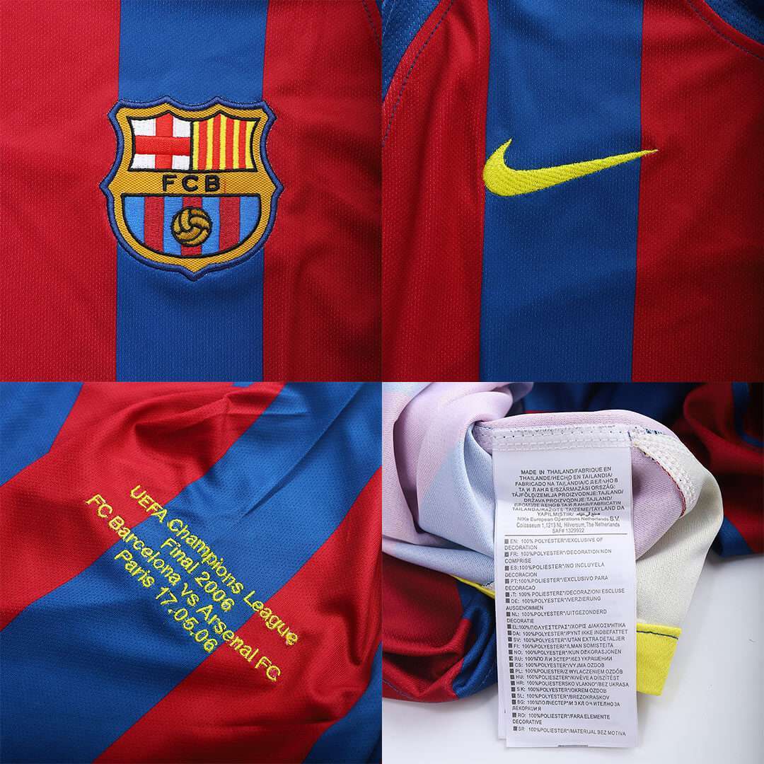 Barcelona Puyol #5 UCL Final Retro Jersey Home 2005/06