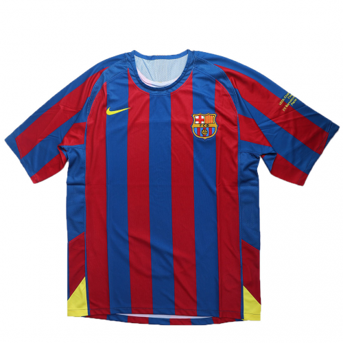 Barcelona Puyol #5 UCL Final Retro Jersey Home 2005/06