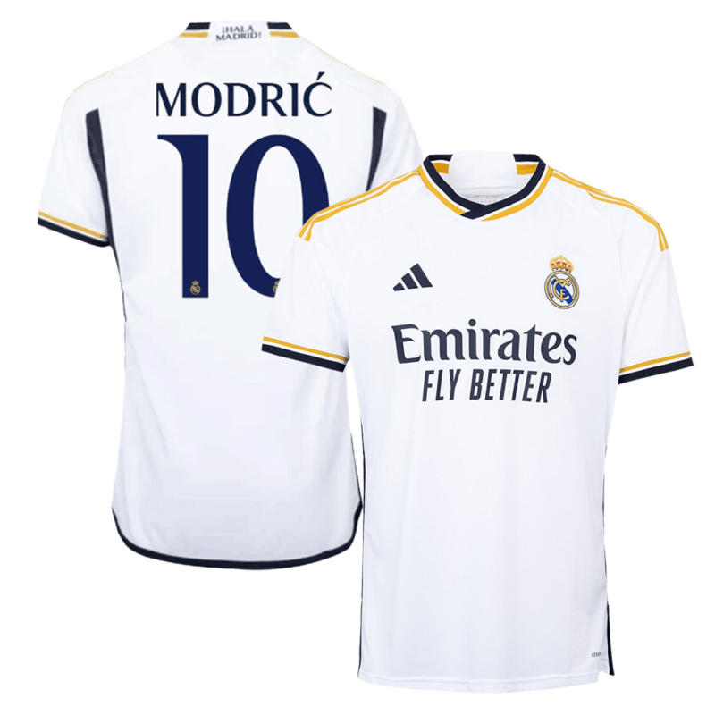 BELLINGHAM #5 VINI JR. #7 MODRIĆ #10 KROOS #8 Real Madrid Home Jersey 2023/24