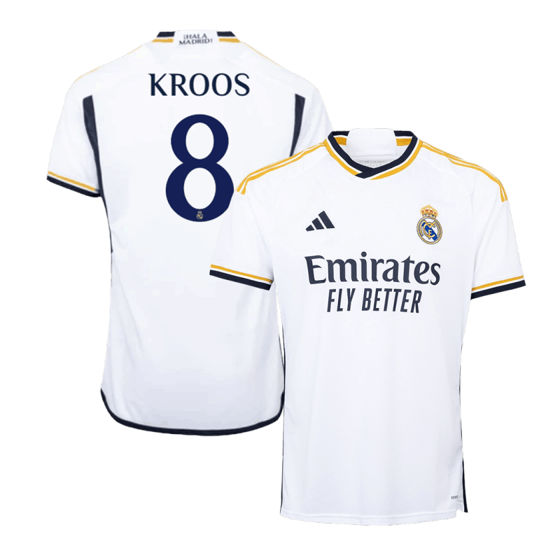 BELLINGHAM #5 VINI JR. #7 MODRIĆ #10 KROOS #8 Real Madrid Home Jersey 2023/24