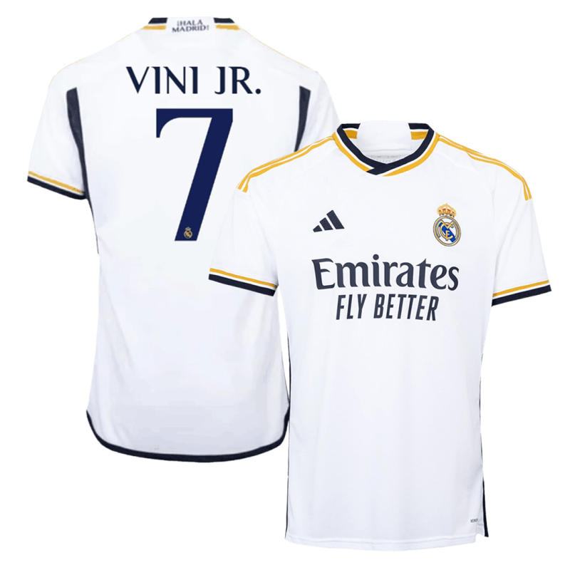 BELLINGHAM #5 VINI JR. #7 MODRIĆ #10 KROOS #8 Real Madrid Home Jersey 2023/24