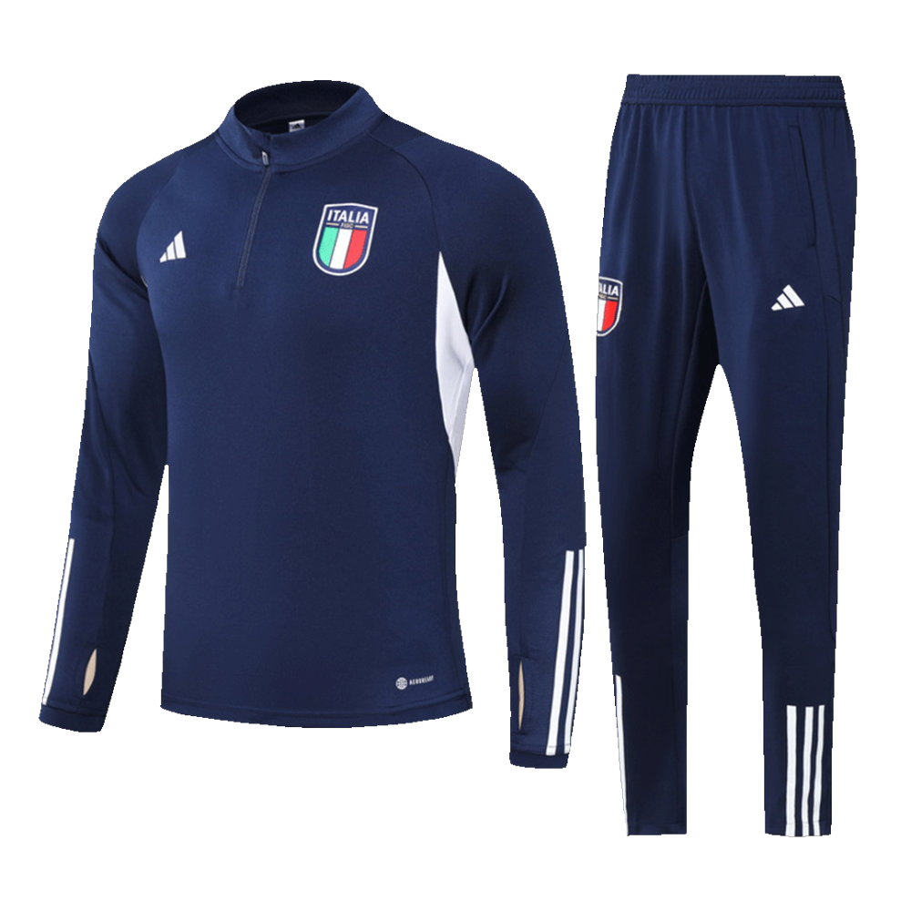 Italy Zipper Sweatshirt Kit(Top+Pants) Blue 2023