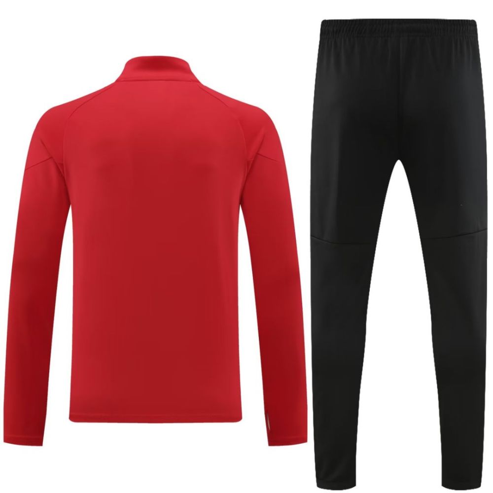 AC Milan Zipper Sweatshirt Kit(Top+Pants) Red 202324