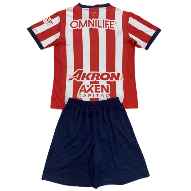 Kids Chivas Home Kit(Jersey+Shorts) 2024/25 CuteJersey