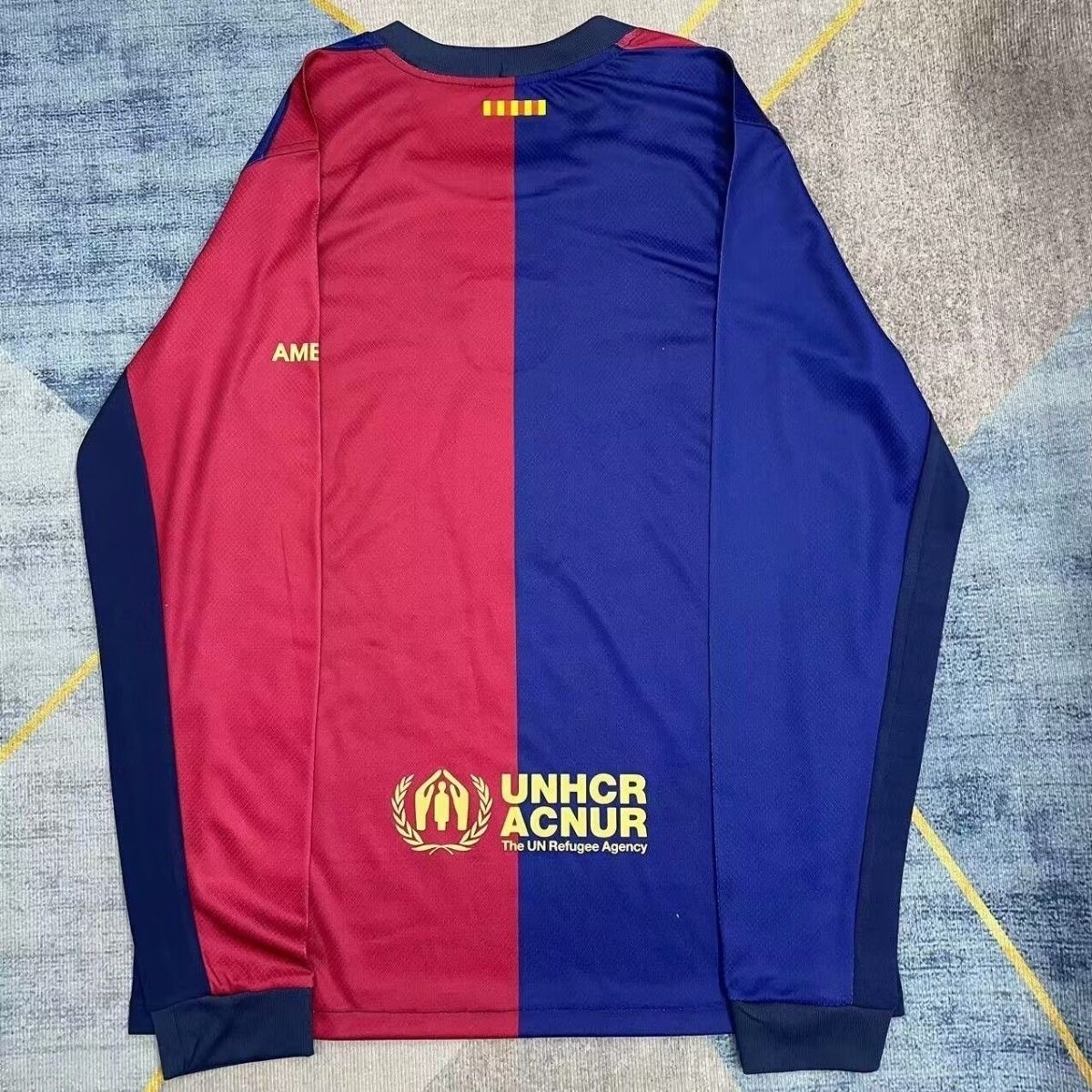Barcelona Home Jersey Without Logo Text Long Sleeve 2024/25