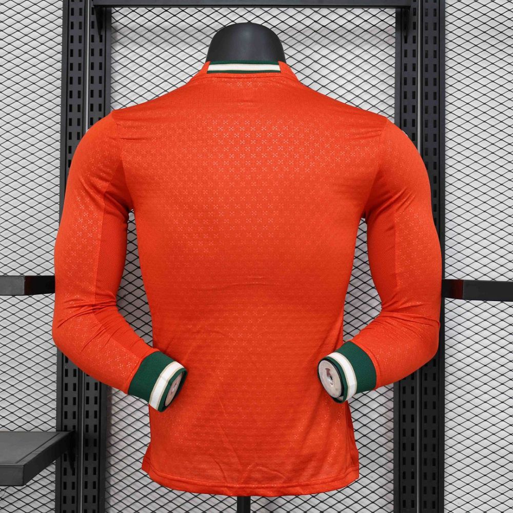 Portugal Home Soccer Long Sleeve Jersey Player Version 2025