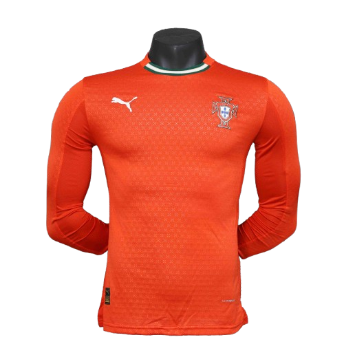 Portugal Home Soccer Long Sleeve Jersey Player Version 2025
