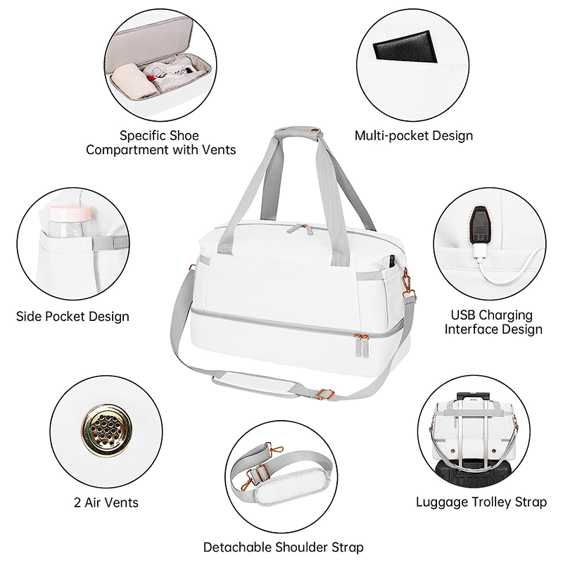 Waterproof Travel Sports Gym Bag Sports Canvas Duffel Women Business Backpack