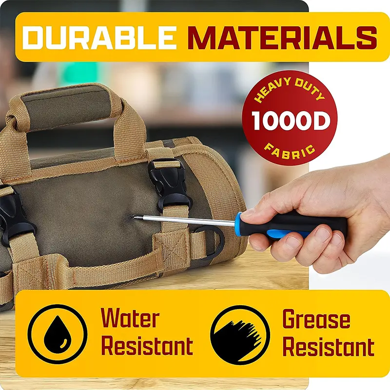 Foldable hardware tool bag Multifunctional cleaning tool waist bag Canvas cloth medical electrician Pet nurse tool bag