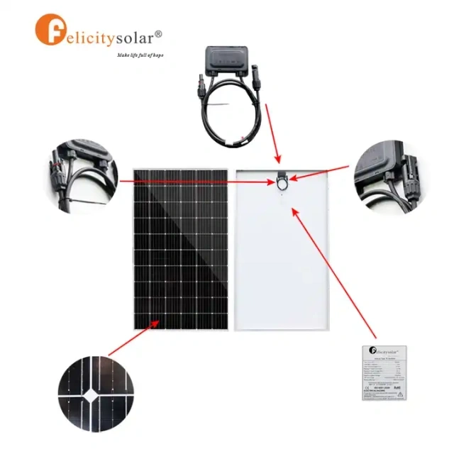 Panneau solaire monocristallin 450w panneau solaire photovoltaïque photovoltaïque 12bb tout panneau de cellules coupées