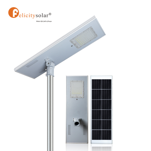 P3 60W Ip65 Outdoor All-In-One-Solar-Straßenlaterne 60W/80W integrierte LED-Solar-Straßenlaterne