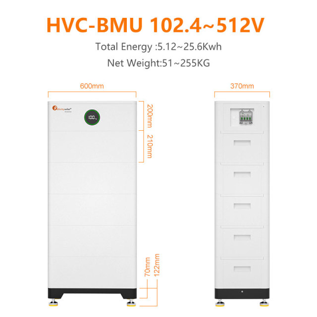HVC 102.4V~512V Factory Price Portable Lithium Battery Pack Ion Lithium 5kw 10kw Lifepo4 Battery BMS