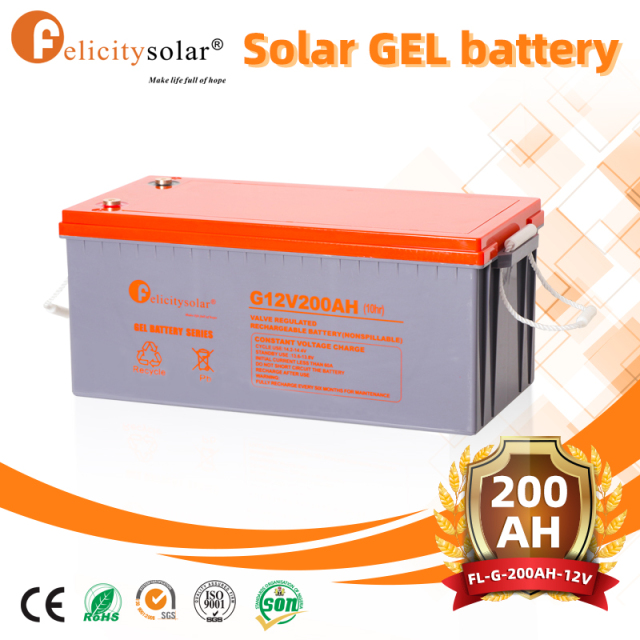 200AH 12V Gel Battery Deep Cycle for Storage Energy Home System