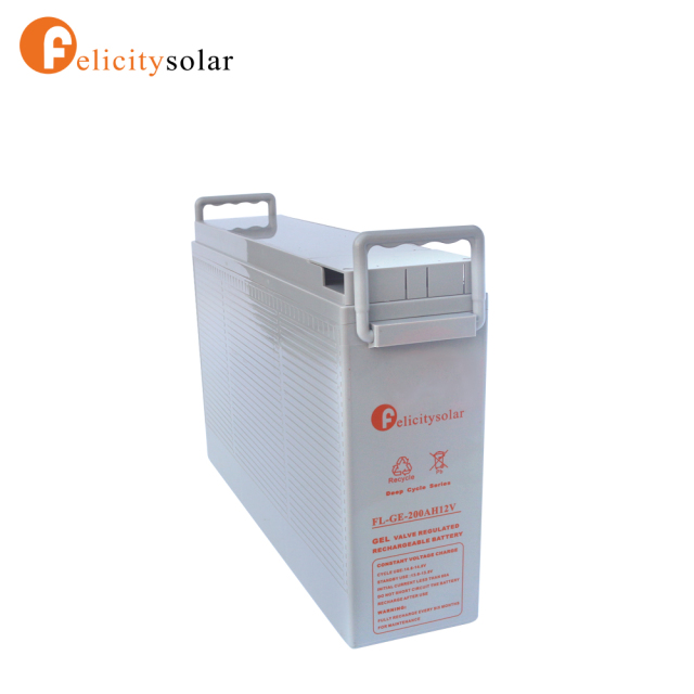 200AH High Quality Safety Value Non-Spillable Construction Design Lead Acid Battery Front Terminal Battery