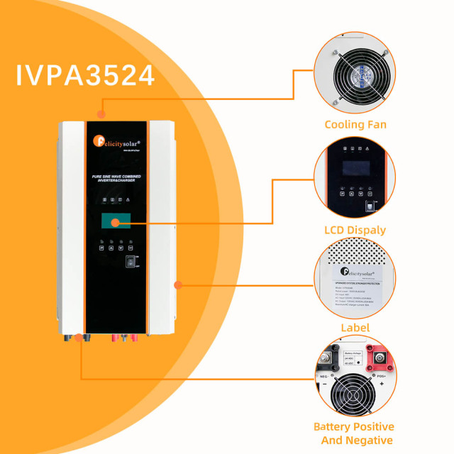 IVPA 3500A 24V  Intelligent Adjustment High Level Protection Home Use Inverter 95% Efficiency