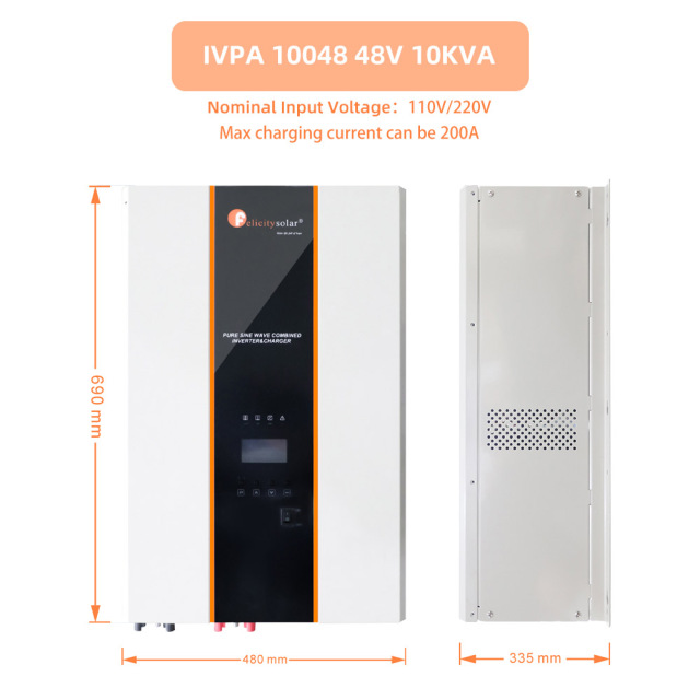 IVPA 10000A 48V Ajuste inteligente Protección de alto nivel Inversor de uso doméstico 95% de eficiencia