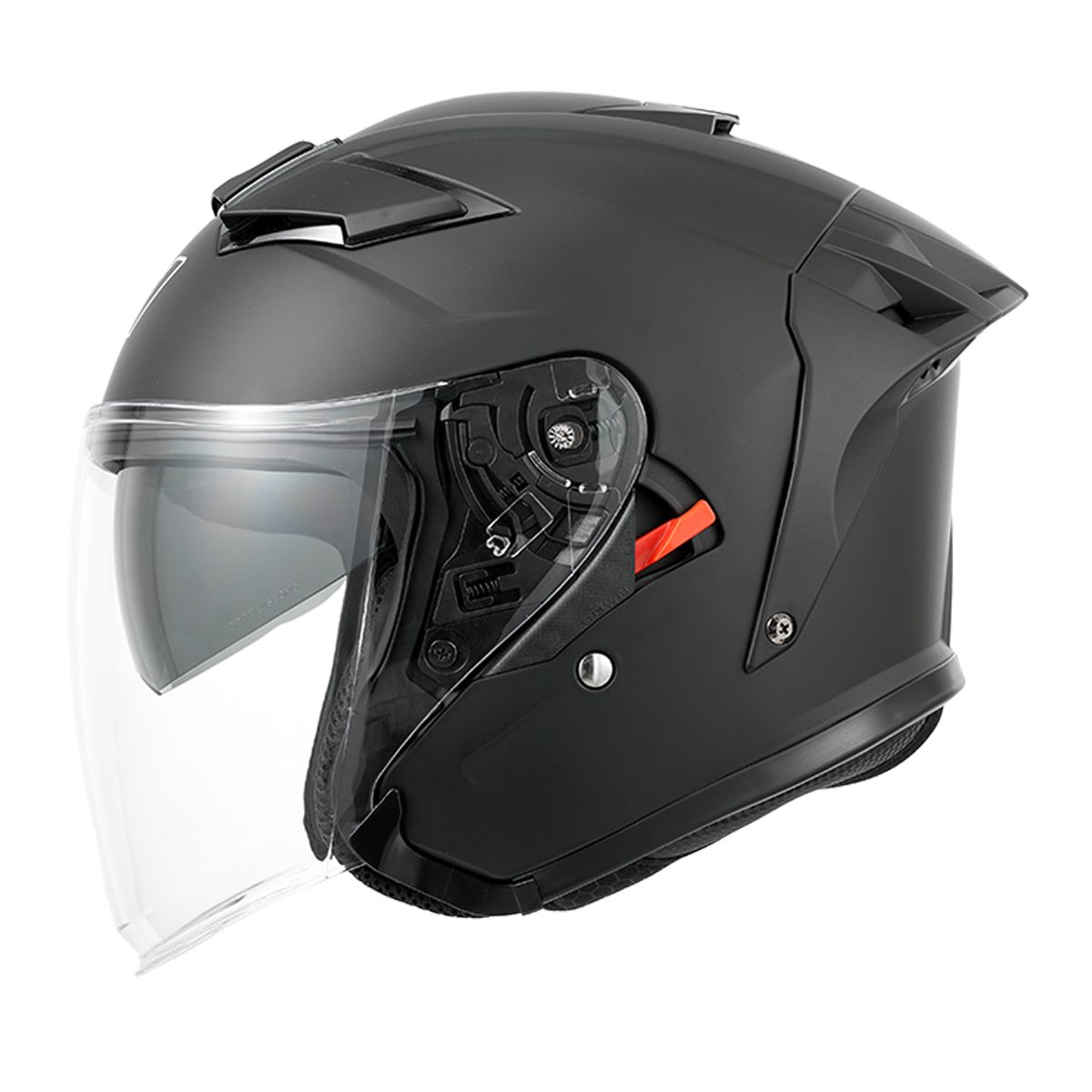 خوذة وجه مفتوح MY OF839-2 - أسود غير لامع