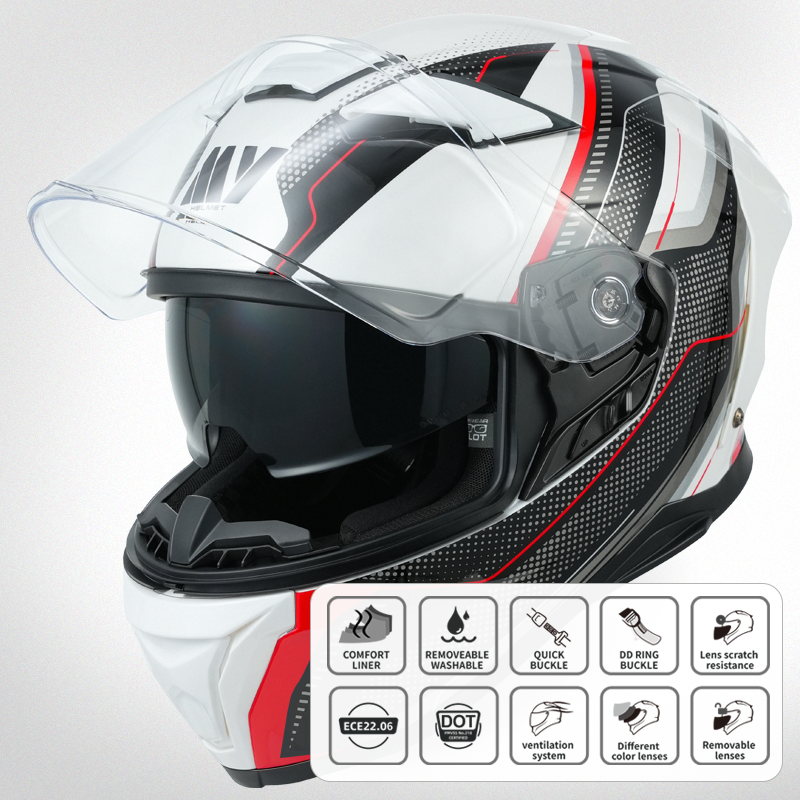 Motorcycle Helmet Define Helmet SMK Helmet Titan Arok White Orange
