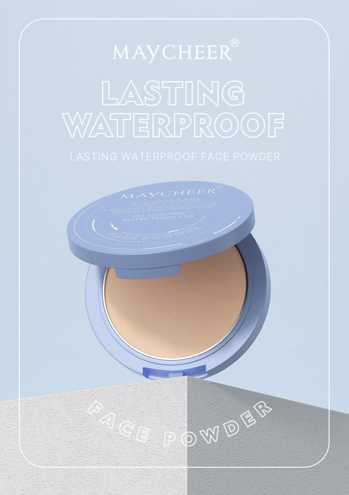 Beauty pressed powder compact waterproof contouring natural concealer long-lasting makeup setting oil-control powder
