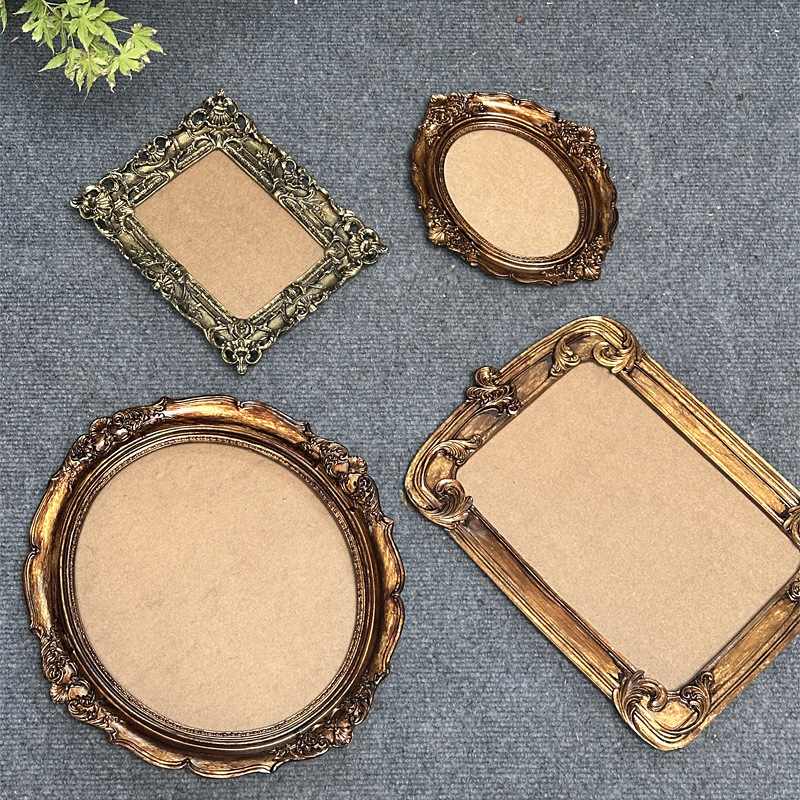 American retro European style photo frames with photo washout, , wall hanging picture frames,