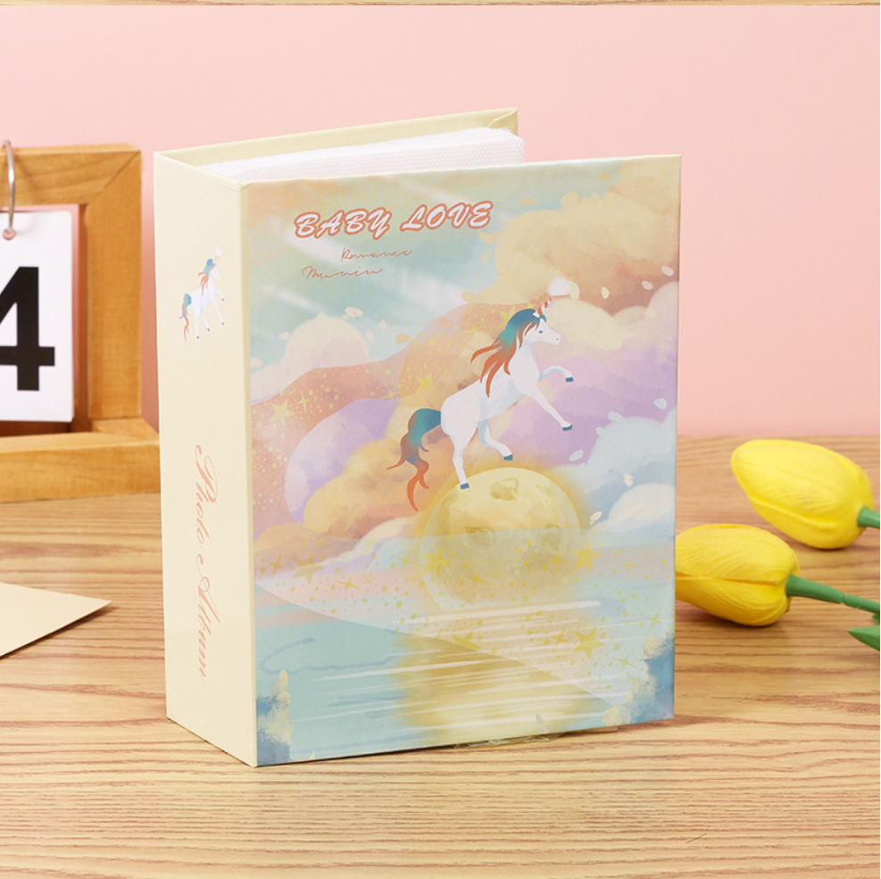 A5 Four-Palace Girl's Favorite Bean 3-inch Small Card Storage Cute Niche Hard Shell Photo Album Cheap Card Album Collection
