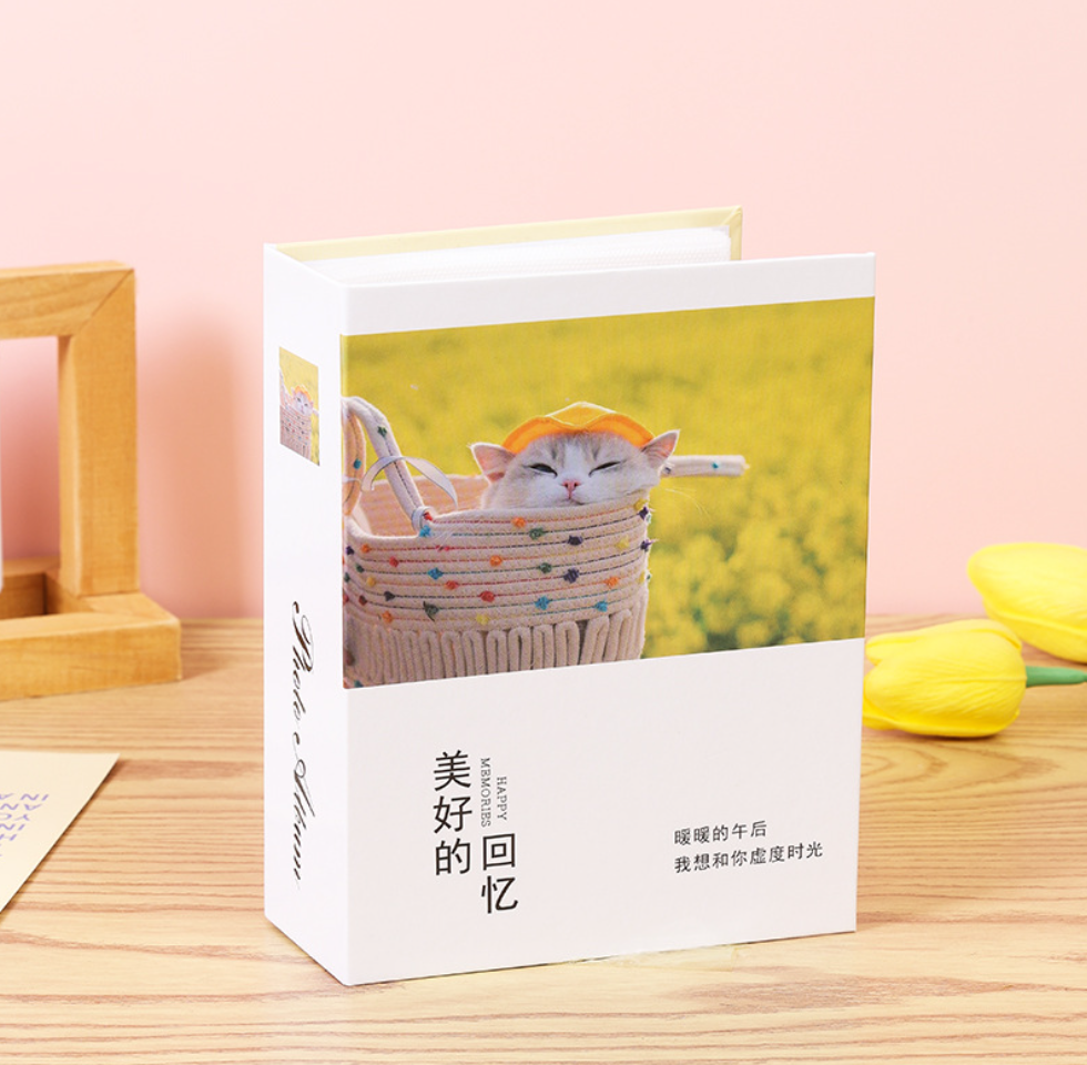 A5 Four-Palace Girl's Favorite Bean 3-inch Small Card Storage Cute Niche Hard Shell Photo Album Cheap Card Album Collection