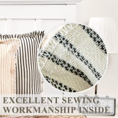 Throw Pillow Covers 18x18 Set of 2 Striped Pillow