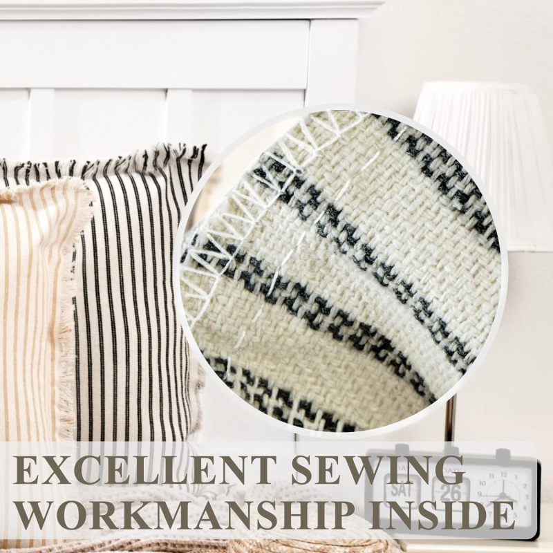 Throw Pillow Covers 18x18 Set of 2 Striped Pillow